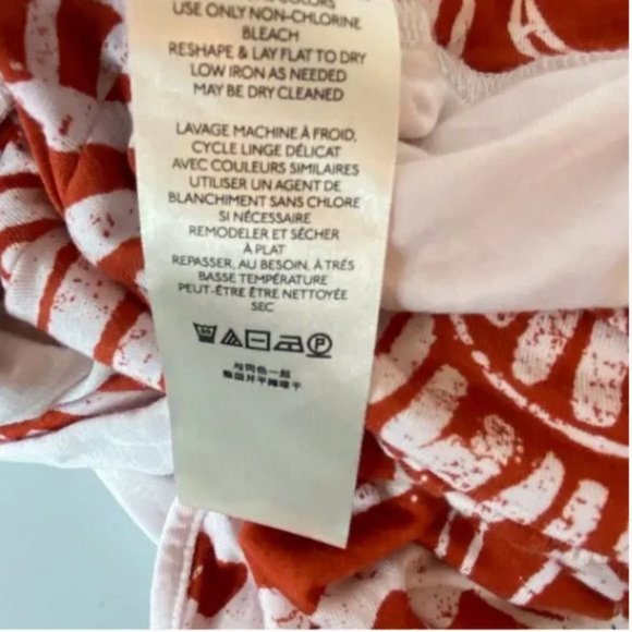 3for$40🤑 Like New! - Anthropologie Bodhi Red Print Tie Waist Blouse - XL - Picture 7 of 8